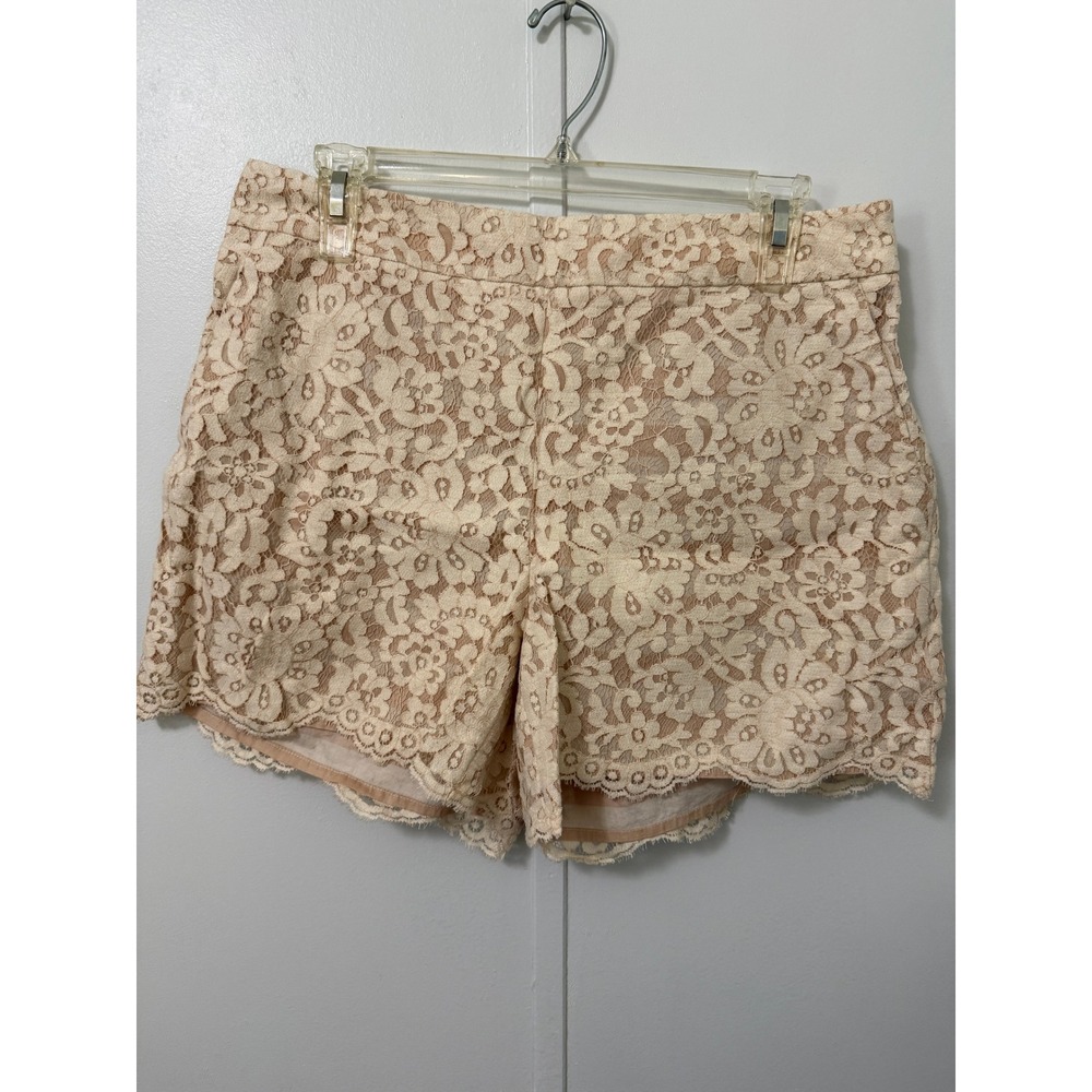Cartonnier Lace Scalloped Shorts Sz 10 Pink Lined Cottage Core Boho Beach
